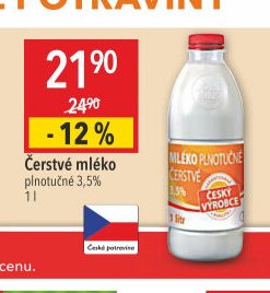 Čerstvé mléko plnotučné 3,5%