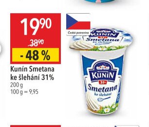 Kunín Smetana ke šlehání 31%
