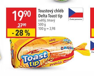 Toustový chléb Delta Toast tip