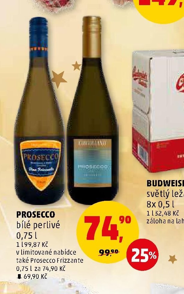Prosecco bílé perlivé