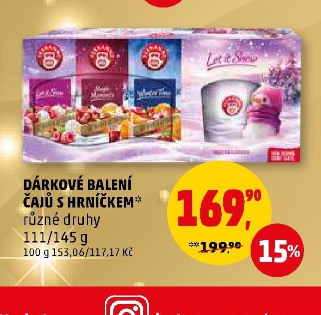 Dárkové balení čajů s hrníčkem různé druhy