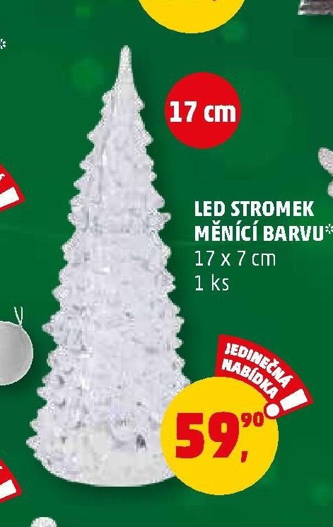 LED STROMEK MĚNÍCÍ BARVU* 17 cm