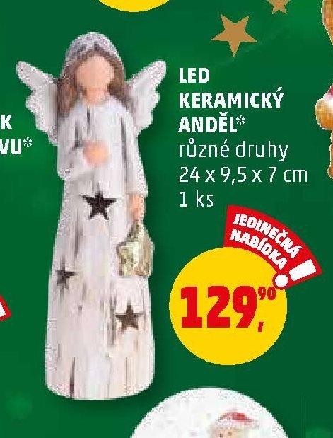 LED KERAMICKÝ ANDĚL* různé druhy