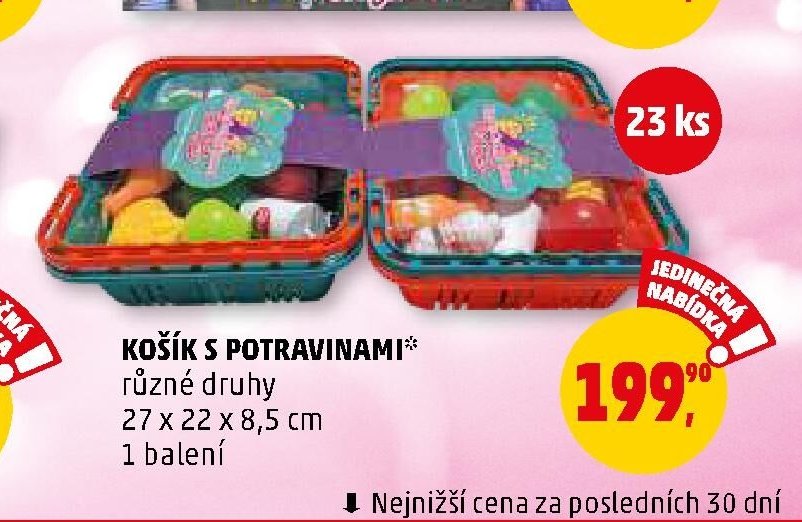 Košík s potravinami