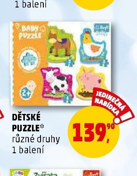 DĚTSKÉ PUZZLE různé druhy