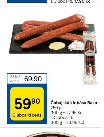 Čabajská klobása Baka