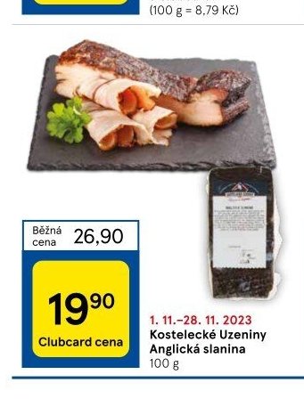 Kostelecké Uzeniny Anglická slanina