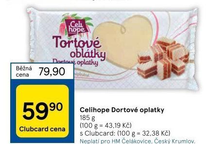 Dortové oplatky bez lepku Celihope