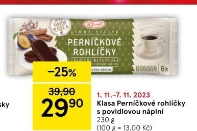 Rohlíčky perníčkové Klasa Pekárny a cukrárny Klatovy