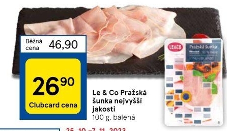 Šunka pražská nejvyšší jakosti LE&amp