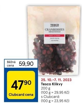 Sušené brusinky Tesco