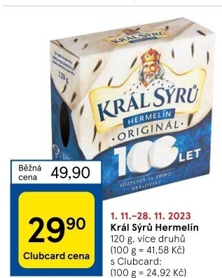 Sýr Hermelín Král sýrů