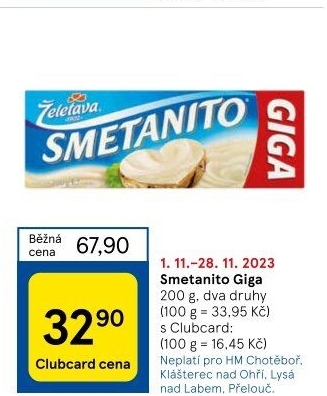 Sýr tavený Smetanito Želetava