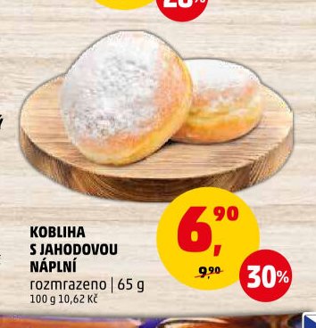 KOBLIHA S JAHODOVOU NÁPLNÍ