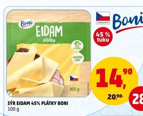 SÝR EIDAM 45% PLÁTKY BONI
