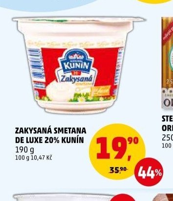 ZAKYSANÁ SMETANA DE LUXE 20% KUNÍN