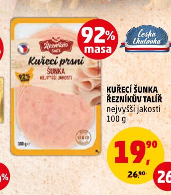 Kuřecí šunka Řezníkův talíř nejvyšší jakosti