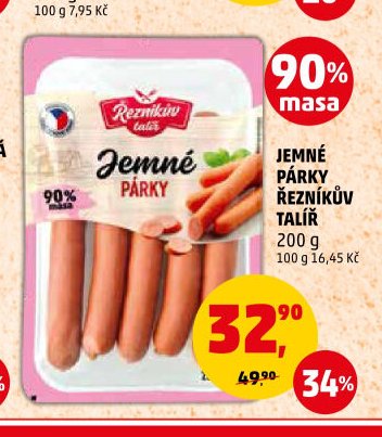 Jemné párky Řezníkův talíř