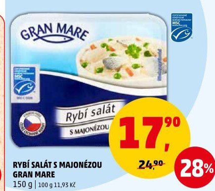 RYBÍ SALÁT S MAJONÉZOU GRAN MARE