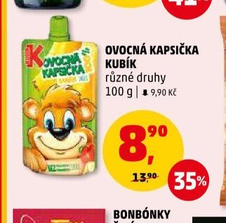 Ovocná kapsička Kubík 100 g