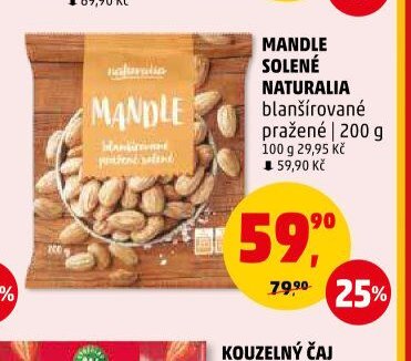 Mandle solené Naturalia blanšírované 200 g