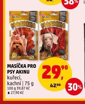 Masíčka pro psy Akinu kuřecí 75 g