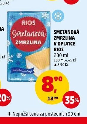 SMETANOVÁ ZMRZLINA V OPLATCE RIOS