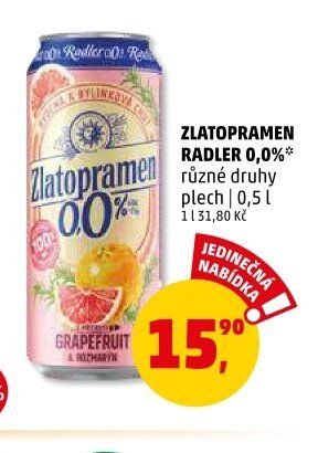 ZLATOPRAMEN RADLER 0,0%