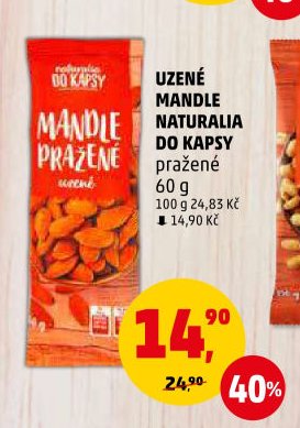 UZENÉ MANDLE NATURALIA DO KAPSY