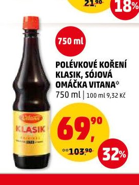 POLÉVKOVÉ KOŘENÍ KLASIK, SÓJOVÁ OMÁČKA VITANA