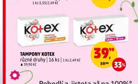 Tampony Kotex
