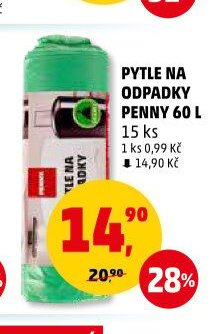PYTLE NA ODPADKY PENNY 60 L