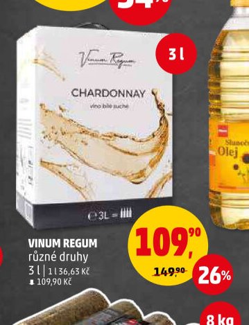 Vinum Regum různé druhy