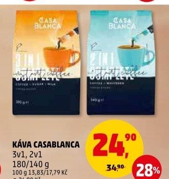 Instantní káva porcovaná 3v1 Casablanca