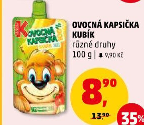 Kapsička ovocná 100% Kubík