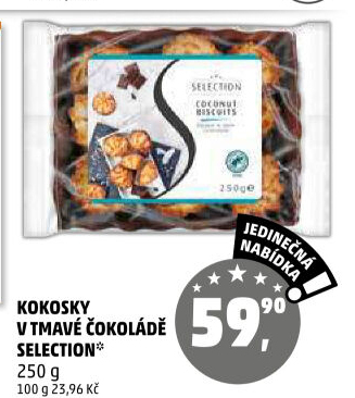 Kokosky v čokoládě Selection