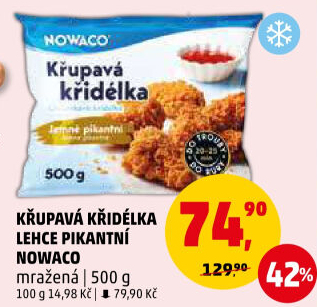 Křupavá křidélka mražená Nowaco