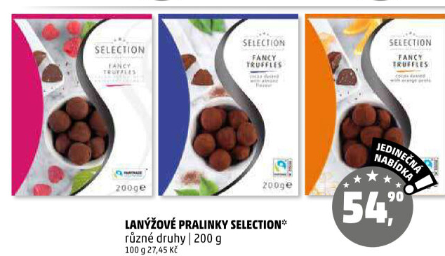 Lanýžové pralinky Selection
