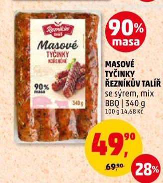 Masové tyčinky se sýrem Řezníkův talíř