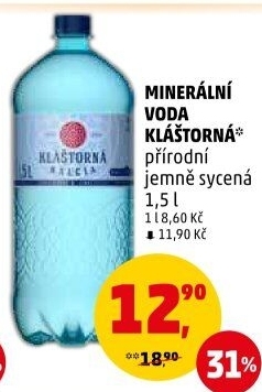 Minerální voda kalcia Kláštorná