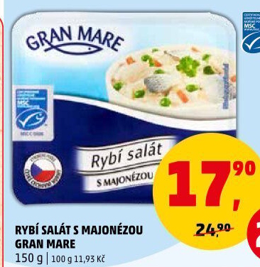 Rybí salát s majonézou Gran Mare