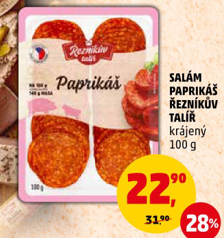 Salám Paprikáš Řezníkův talíř