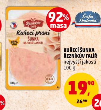 Šunka kuřecí nejvyšší jakosti Řezníkův talíř