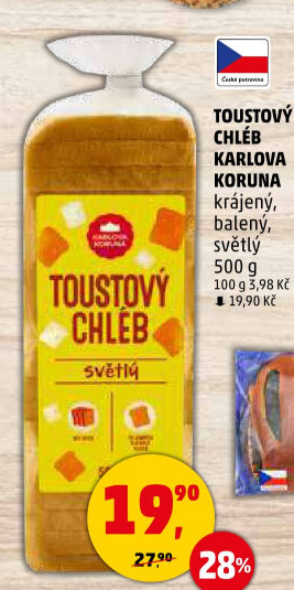 Toustový chléb Karlova Koruna