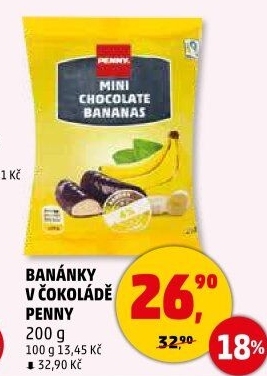 Tyčinka Banány v čokoládě Penny