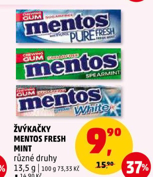 Žvýkačky Mentos