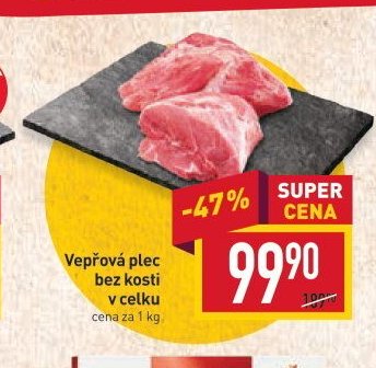 Vepřová plec bez kosti v celku