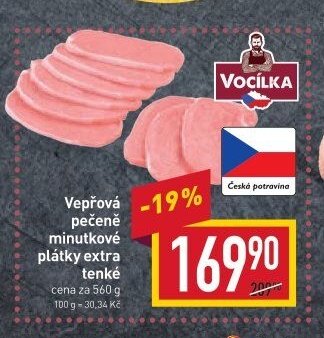 Vepřová pečeně minutkové plátky extra tenké