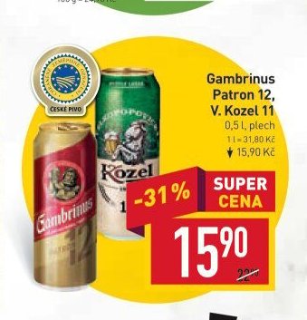 Gambrinus Patron 12, V. Kozel 11