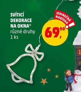 SVÍTÍCÍ DEKORACE NA OKNA